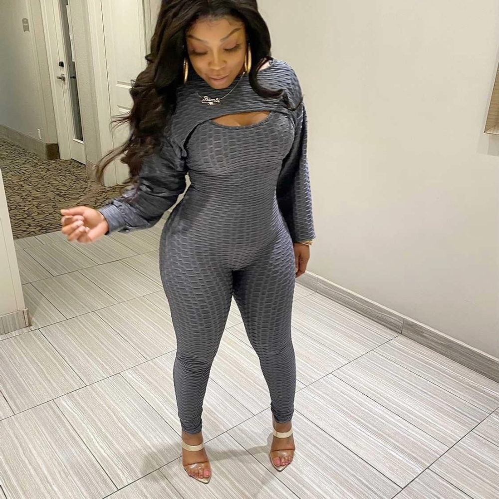 2 peice Tictok jumpsuit- Small and Medium -Only green and grey available